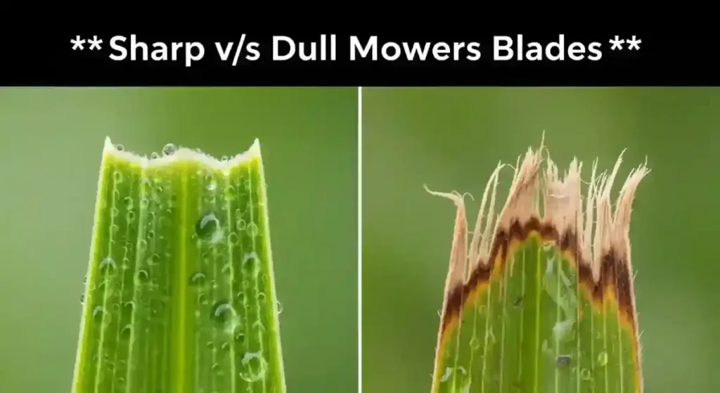 Sharp vs Dull mower blade