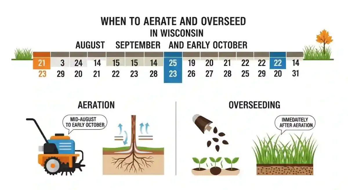 When to aerate and overseed in Kenosha WI