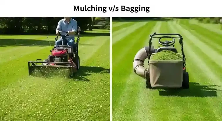 mulching vs bagging difference